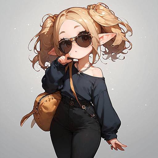 Spiralcurl Elf Villain: Resort Linen Ensemble