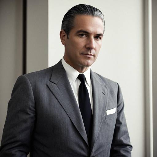 Vintage Style Businessman in 1940s Suit