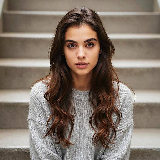 Outdoor Candid Portrait of Young Woman
