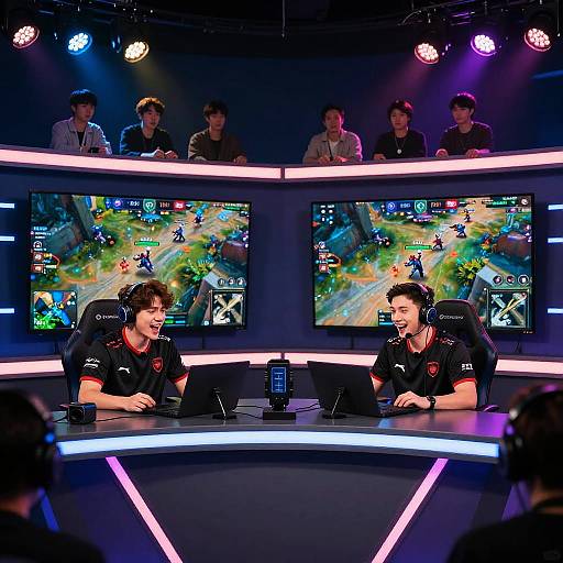 Futuristic Esports Commentary Setup