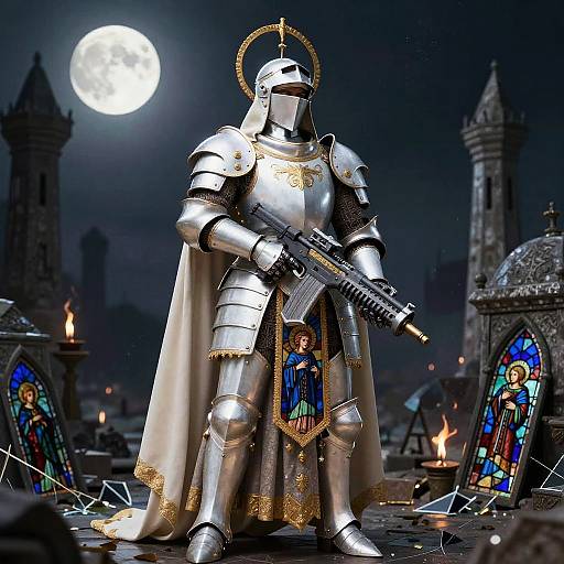 Heroic Sister of Battle in Moonlit Ossuary