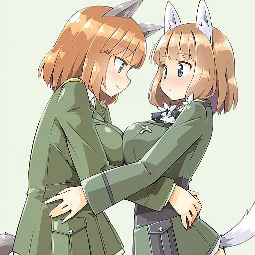 Illustration of Gundula rall, world witches series in the style of Arnest