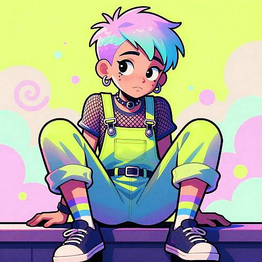 Neon Pop Trickster with Pastel Pixie