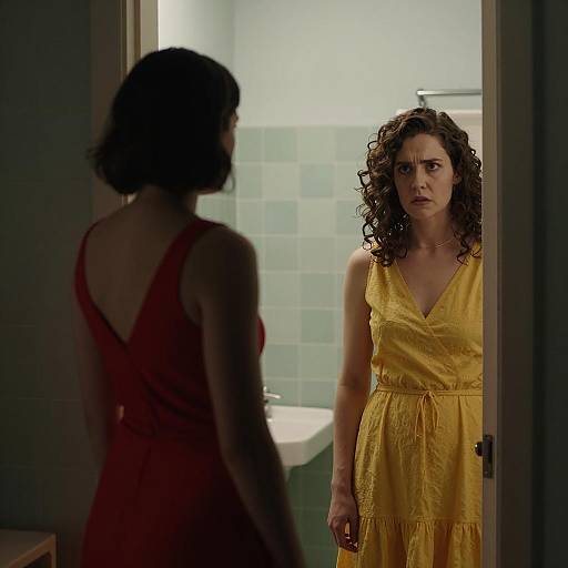 Tension in a Dimly Lit Room