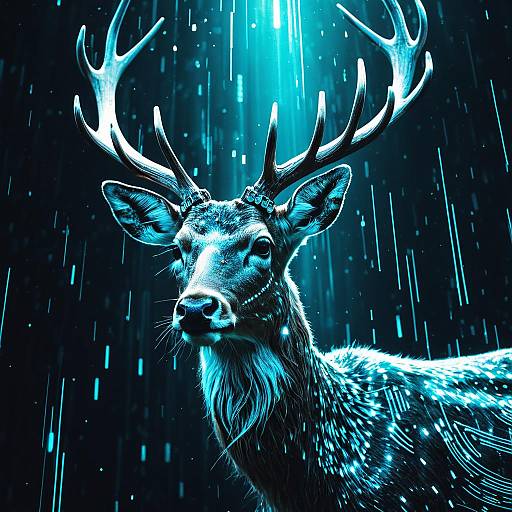 Futuristic Hologram Deer