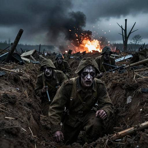 Haunting WW1 Soldiers in Trenches