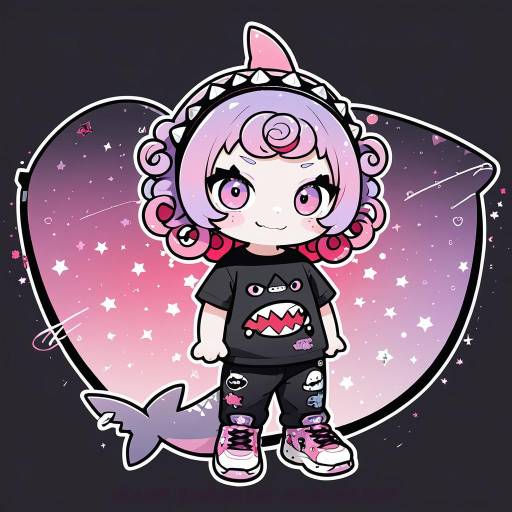 Charming Chibi Character in Vibrant Colors
