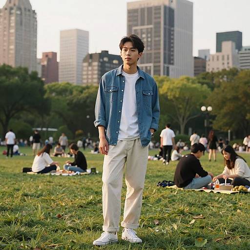 Golden Hour Portrait in City Park