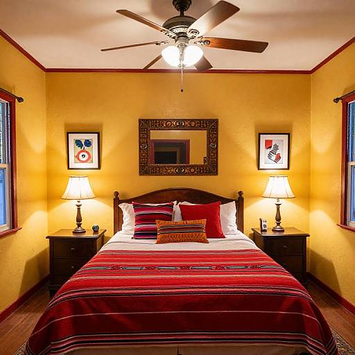 Vibrant Mexican-Inspired Cozy Bedroom