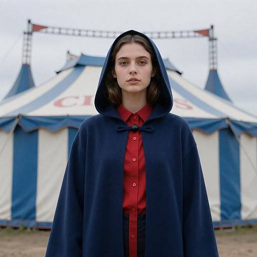 Young Woman at the Circus Tent