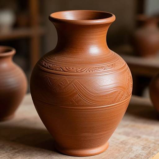 Handmade Rustic Brown Ceramic Vase
