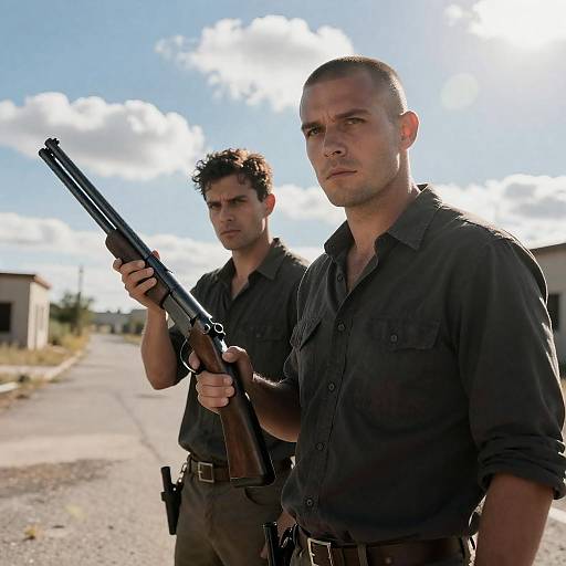 Intense Standoff in Abandoned Street