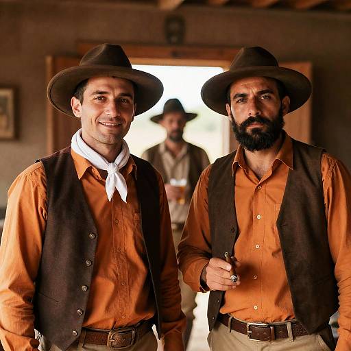 Western Duo: Smiles and Cigar