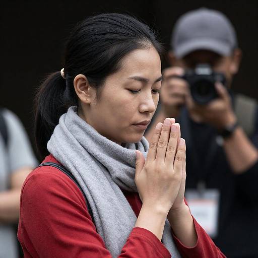 Prayer Portrait with Photographer Nearby