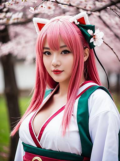 Lifestyle costume photo of 35p (sakura miko). Cosplay clothes