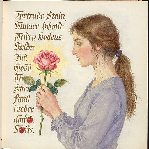 Watercolor Calligraphy Inspired by Gertrude Stein