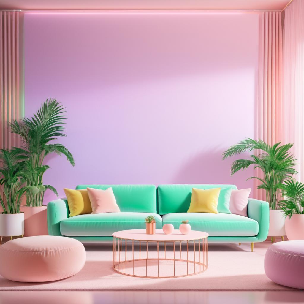 Luxurious Retro Party Room in Pastels