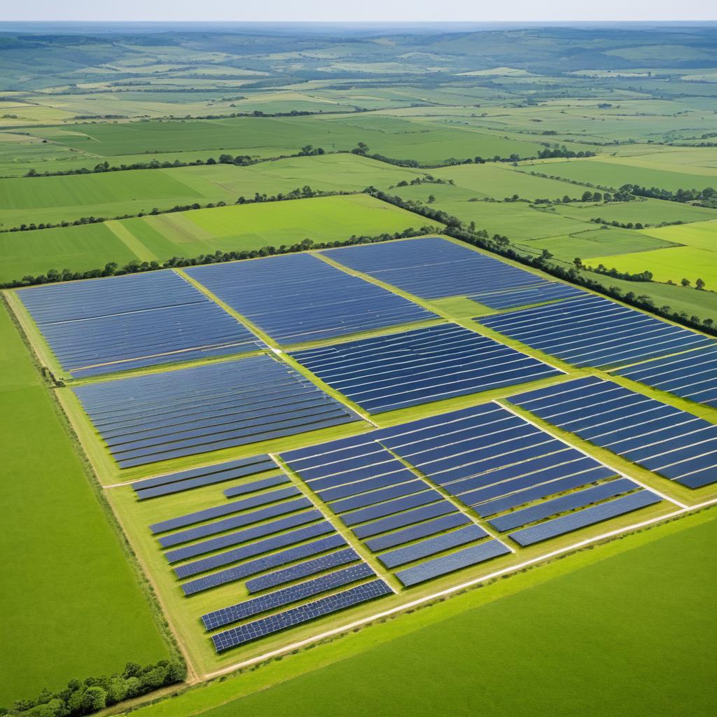 Vast Solar Farm Landscape Scene