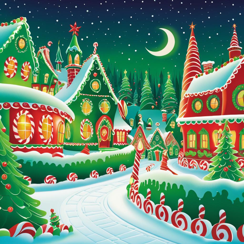 Whimsical Holiday Wonderland Illustration