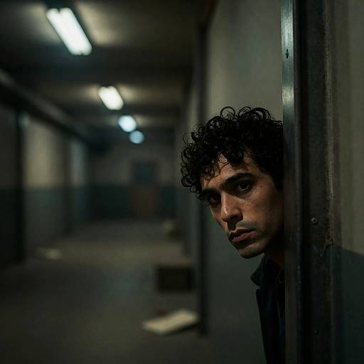 Mysterious Man in Industrial Setting