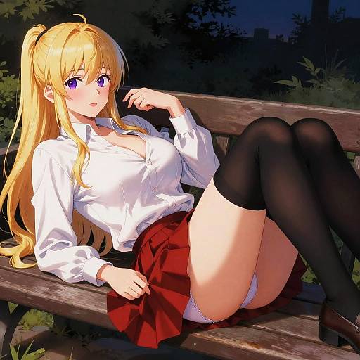 Vibrant Rococo Style Schoolgirl Portrait