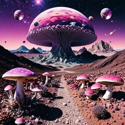 Surreal Alien Mushroom Landscape Surreal Alien Mushroom Landscape