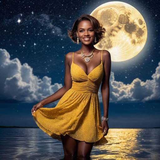 Moonlit Beauty: Dark Skin Elegance