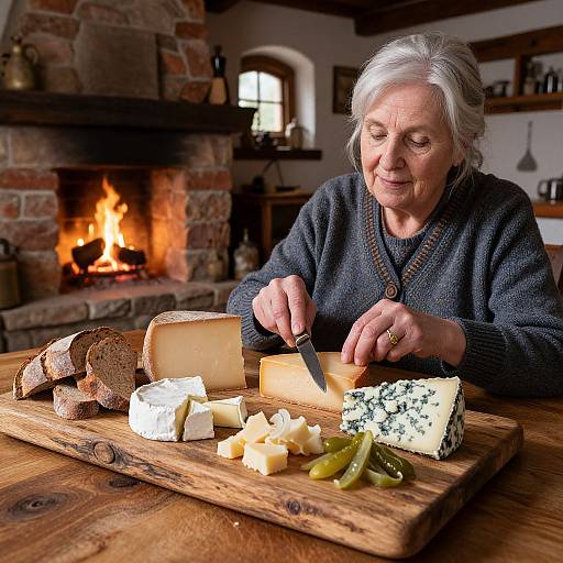 Rustic Cheese Platter in Cozy Cabin