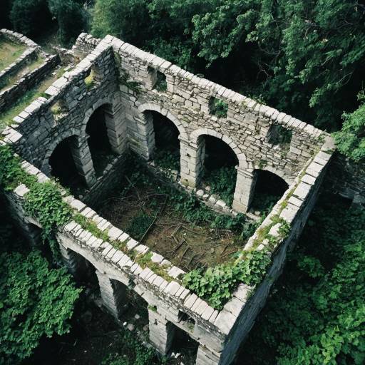Aerial View of Ancient Ruins
