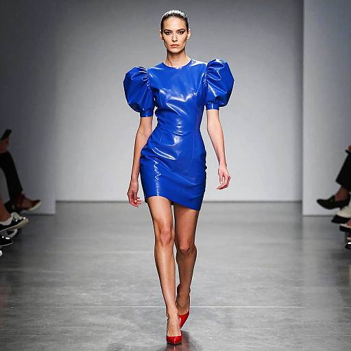 Confident Model in Cobalt Blue Latex