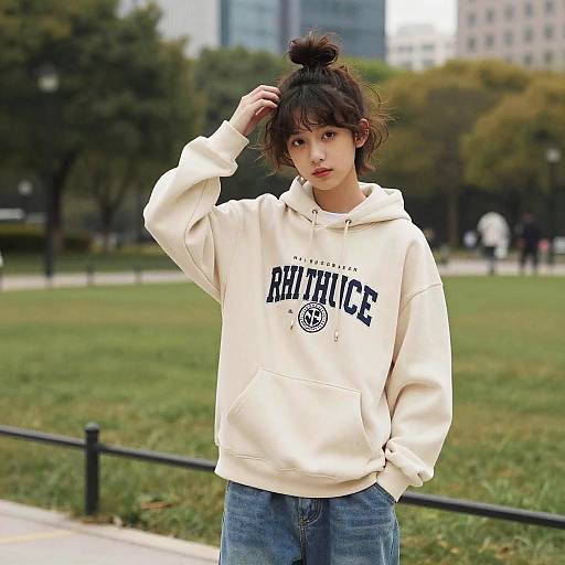 Casual Urban Boy with Messy Bun