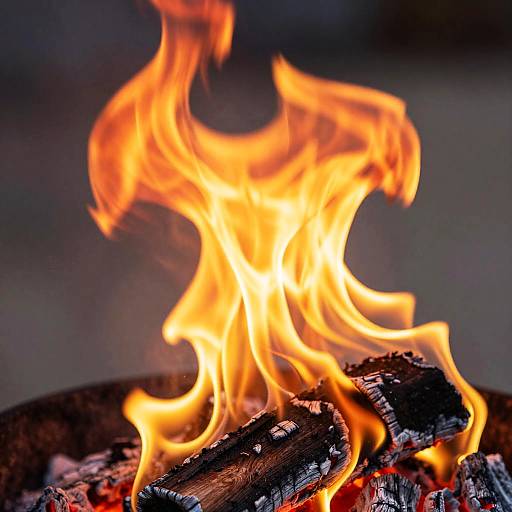 Twisting Mashal Flame Close-Up