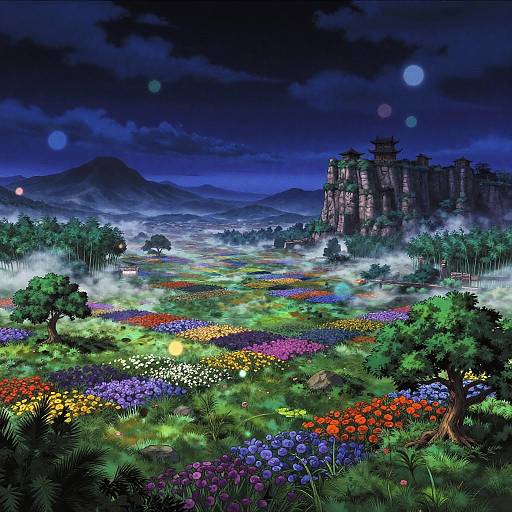 Ultra-Detailed Fantasy Ninjascroll Landscape