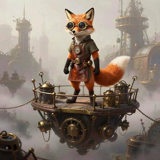 Clockwork Fox Inventor on Steampunk Platform