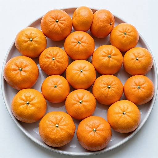 Vibrant Tangerines in Circular Display