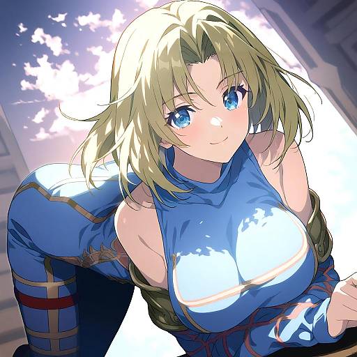 Illustration of Monk (fft), final fantasy in the style of Saipaco