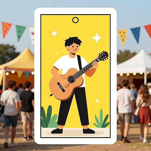 Musician at Colorful Street Festival