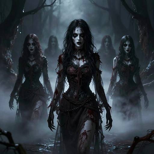 Haunted Female Horror Game Characters