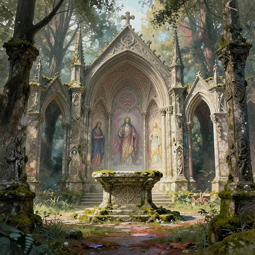 Medieval Dreamscape Forest Altar