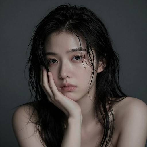 Vulnerable Portrait: Wet Hair, Bare Shoulders