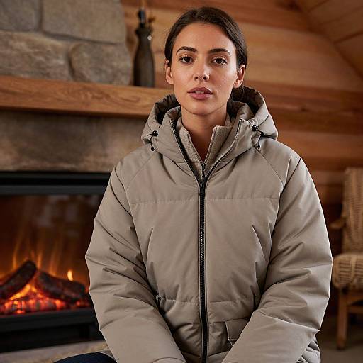 Realistic Cozy Winter Lifestyle Portrait