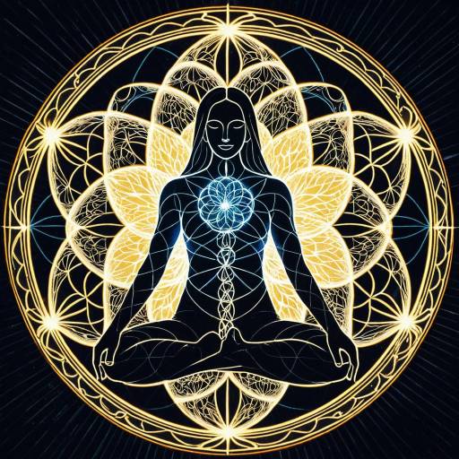 Glowing Flower of Life Around Human Form