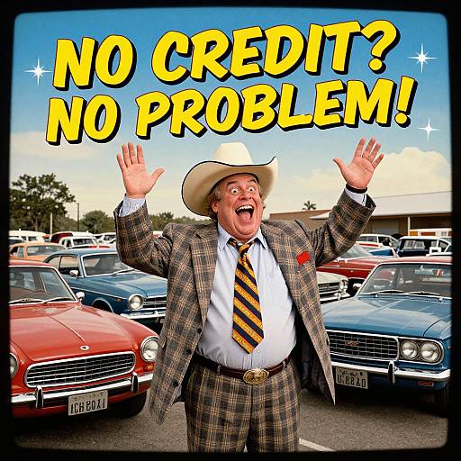 Zany Used Car Salesman Ad