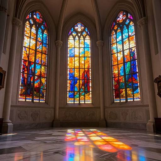 Vibrant Autumn Cathedral Interior