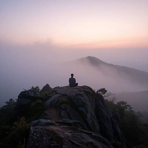 Misty Mountain Meditation at Dawn