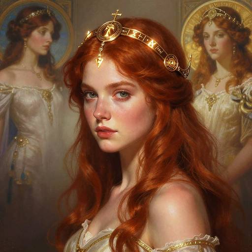 Fantasy Portrait of Red-Haired Woman