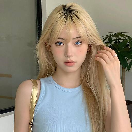 Portrait of Young Blonde Woman