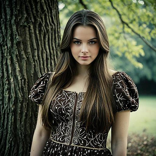 Young Woman in Mythical Legend Costume