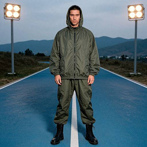 Stylish Man in Urban Outdoor Wear