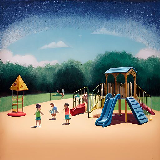 Whimsical Playground: A Childhood Memory